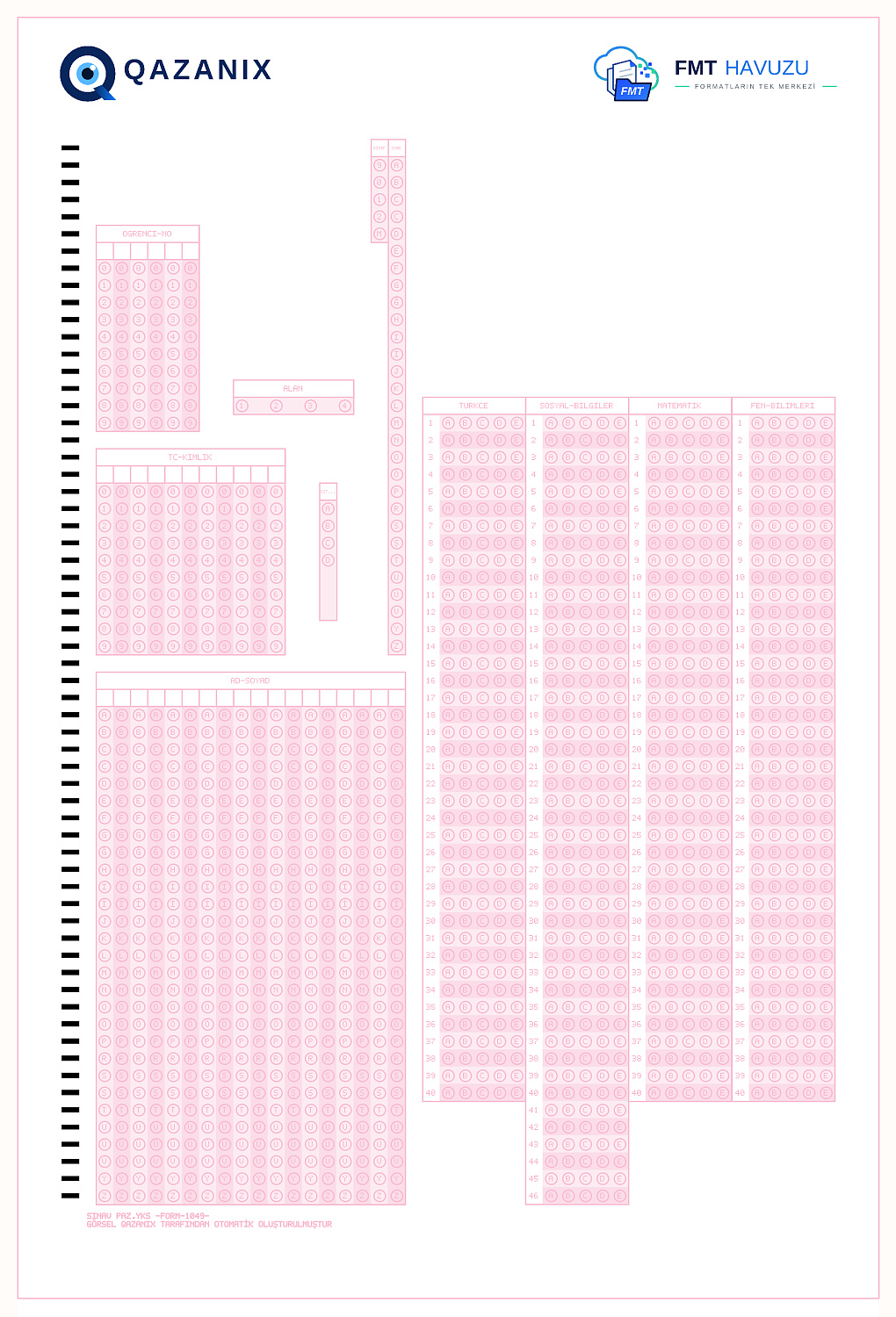 SINAV PAZ.YKS (FORM-1049)